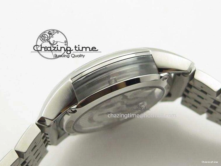 0823 De Ville Hour Vision Co-Axial 41mm SS V6F Best Edition Black Dial On SS Bracelet A BestValue 8277